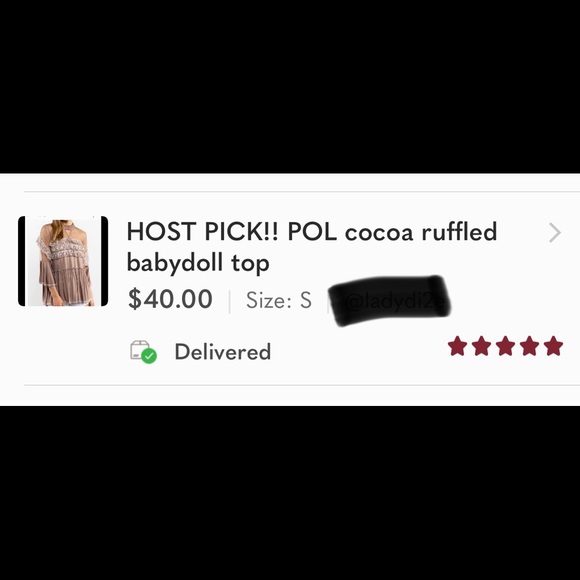 One left! Host pick POL cocoa ruffled babydoll top - Picture 10 of 10